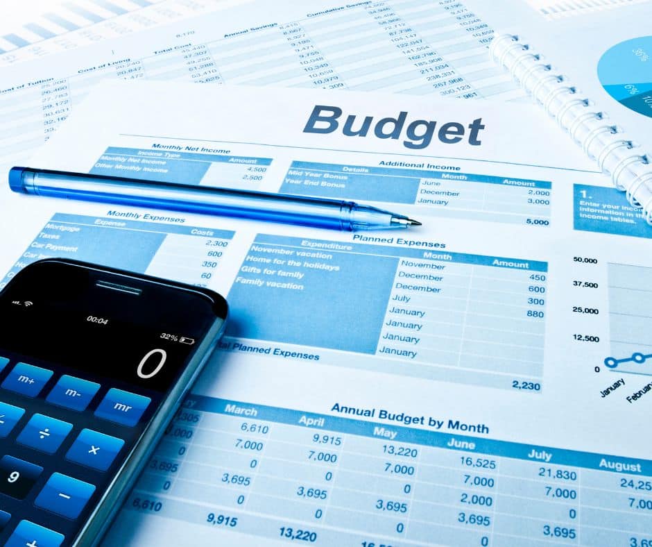 Create a budget and stick to it